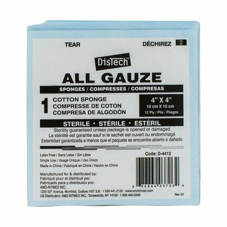 OASIS Sterile Gauze, 4 in. x 4 in., 12-Ply, 25PK 412STRL